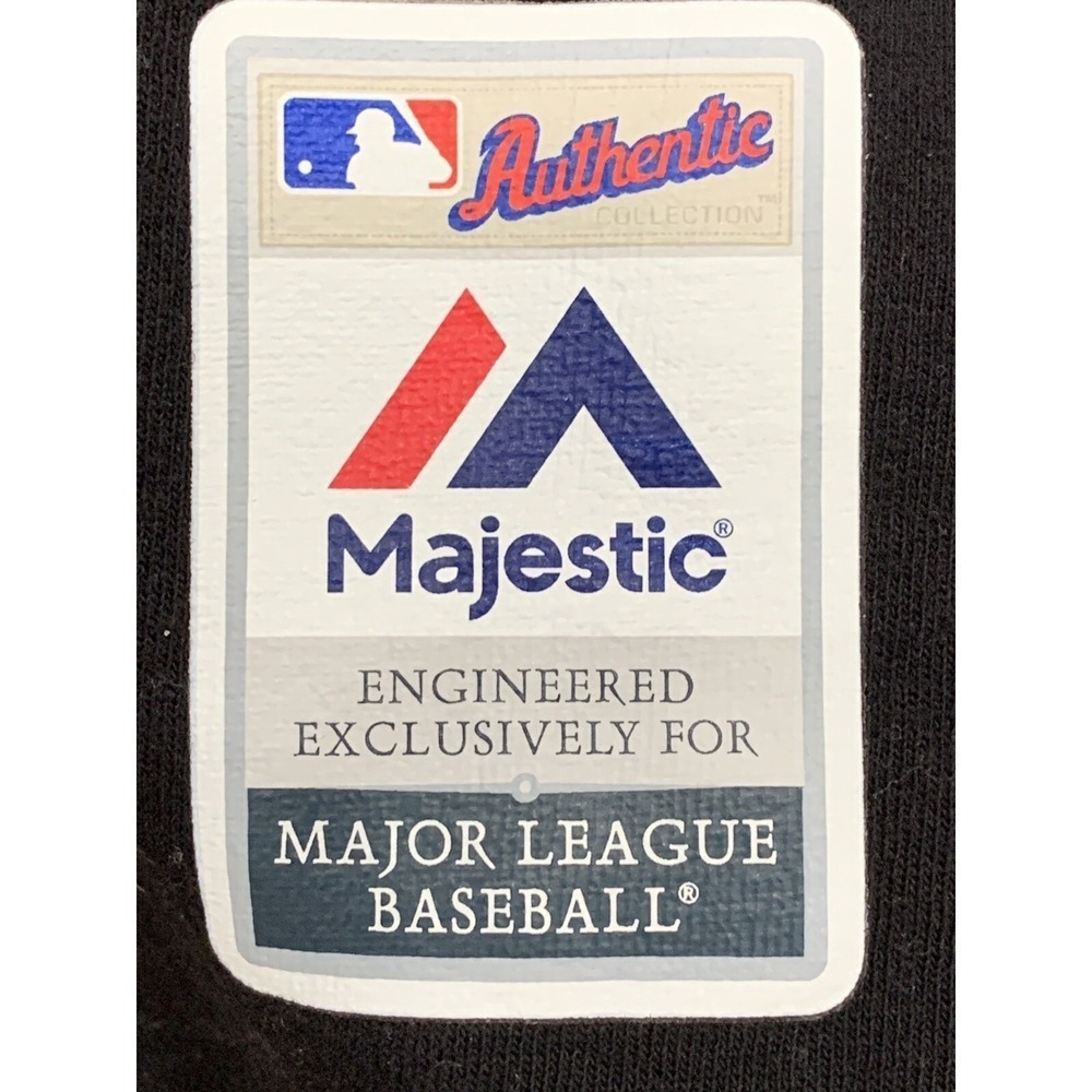 Majestic Miami Marlins Baseball Black Long Sleeve Shirt Size Large - Picture 3 of 11